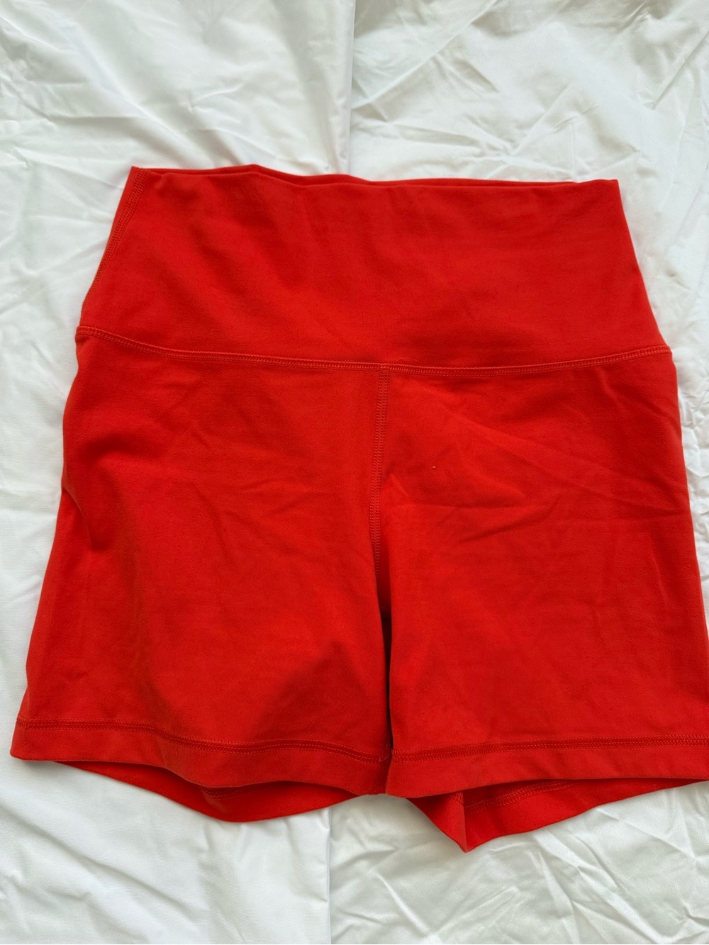 High-Waist Women’s orange Athletic Shorts